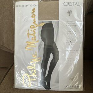Philippe Matignon Vintage Italy Cristal Sabbia 30 Denier Tights‎ /Lycra Size 2